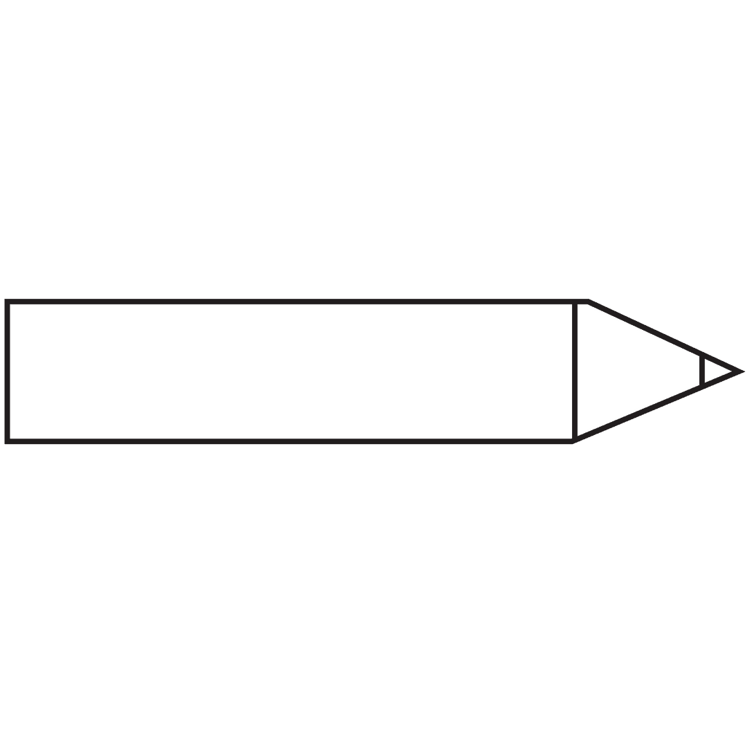 Minimalist Pencil Symbol on Transparent Background