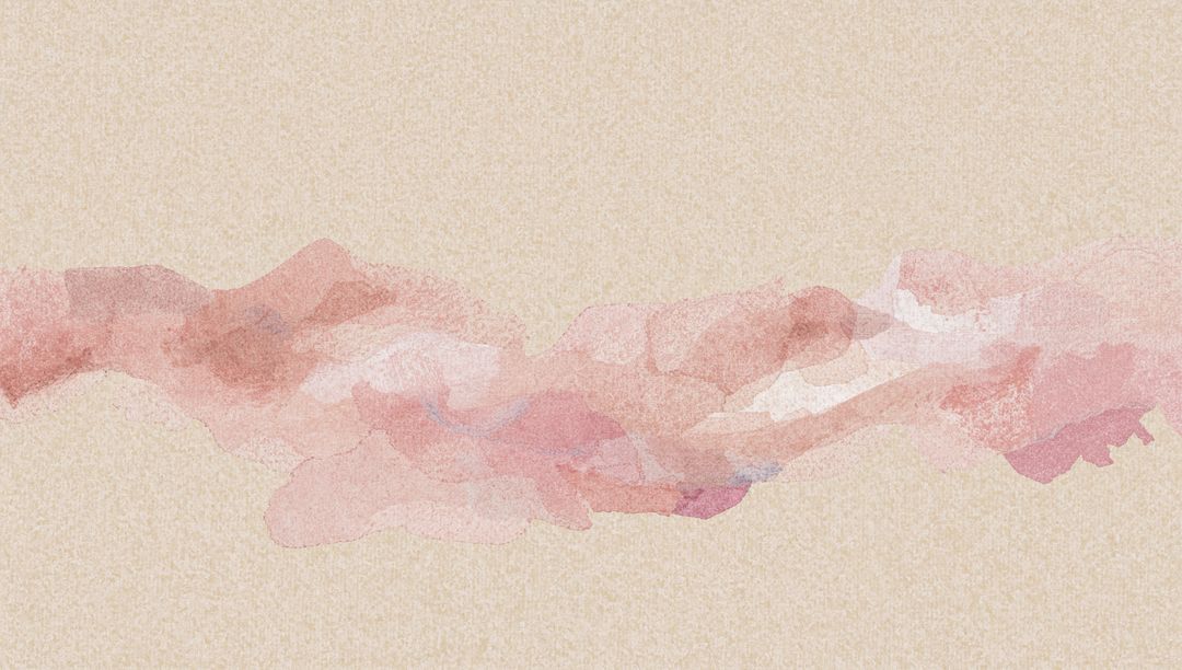 Elegant Flowing Watercolor on Beige Canvas with Pink and Red Hues
