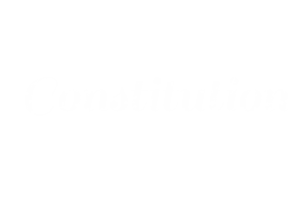 White Constitution Text on Transparent Background