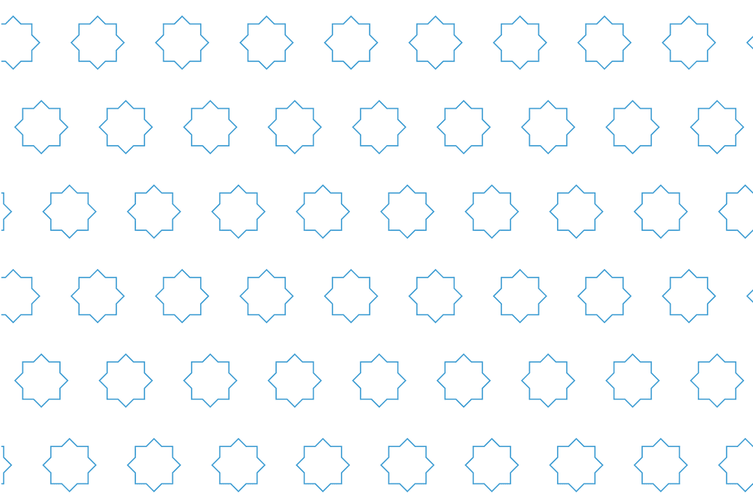 Repeating Blue Star Pattern on Transparent Background
