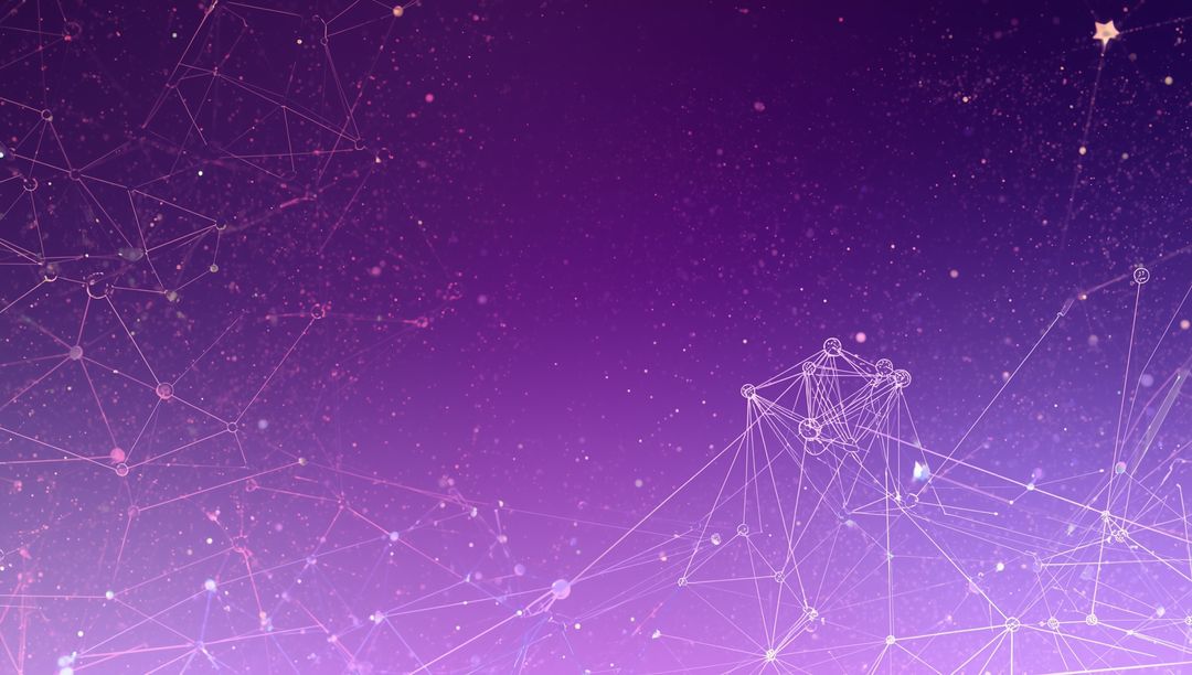 Futuristic Abstract Digital Network with Glowing Connections