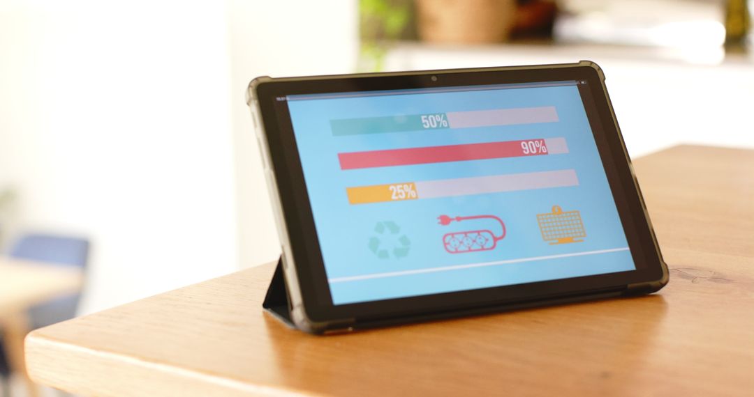 Home Energy Monitoring Display on Digital Tablet