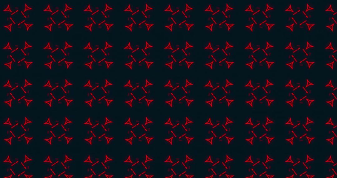 Seamless Pattern of Red Abstract Shapes