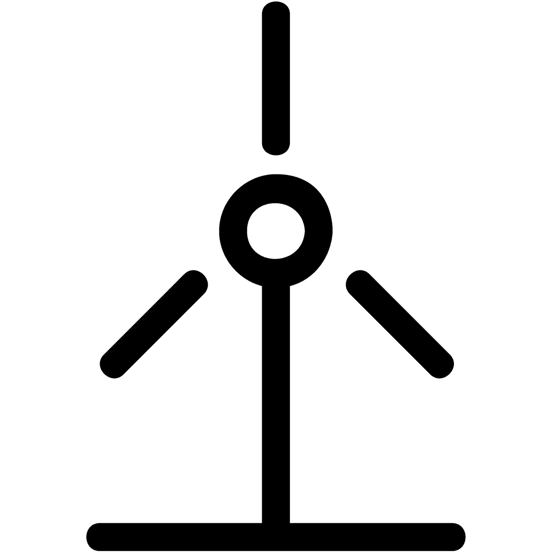 Windmill Symbol Illustration on Transparent Background for Energy Concepts