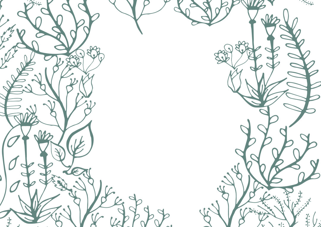 Elegant Botanical Wreath with Twigs and Leaves on Transparent Background