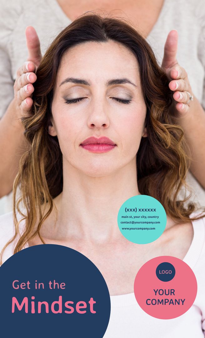 Woman Experiencing Calm Therapy Promoting Wellness & Tranquility