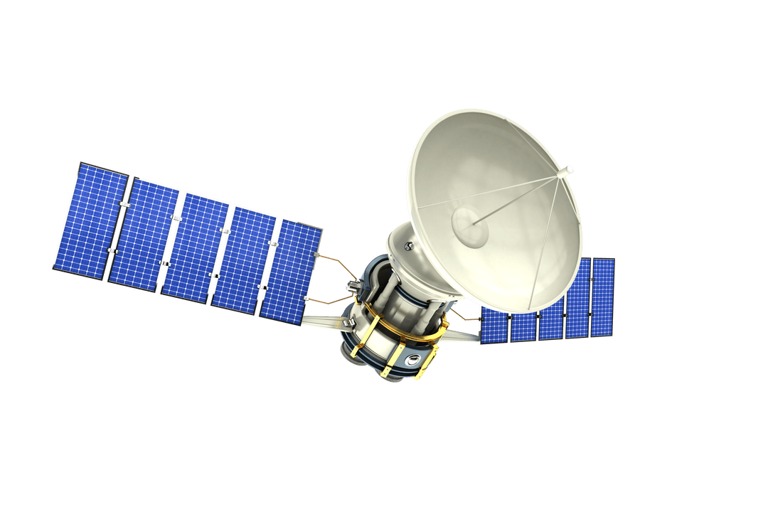 Transparent 3D Solar Powered Satellite in Orbit