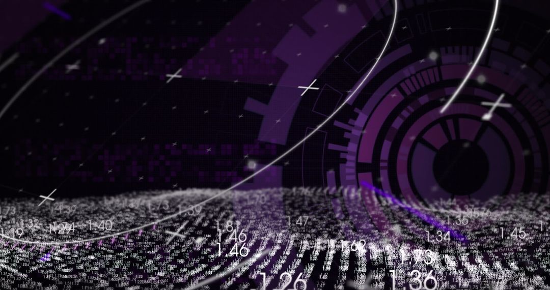 Abstract digital technology and algorithmic data visual