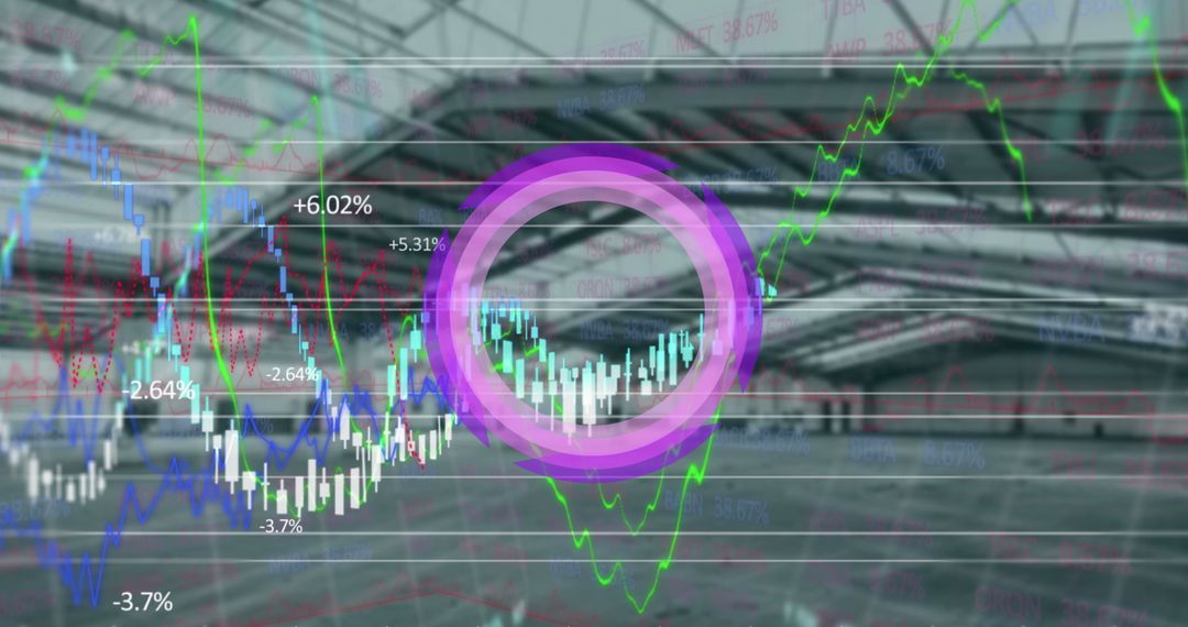 Futuristic Warehouse Data Visualization Concept