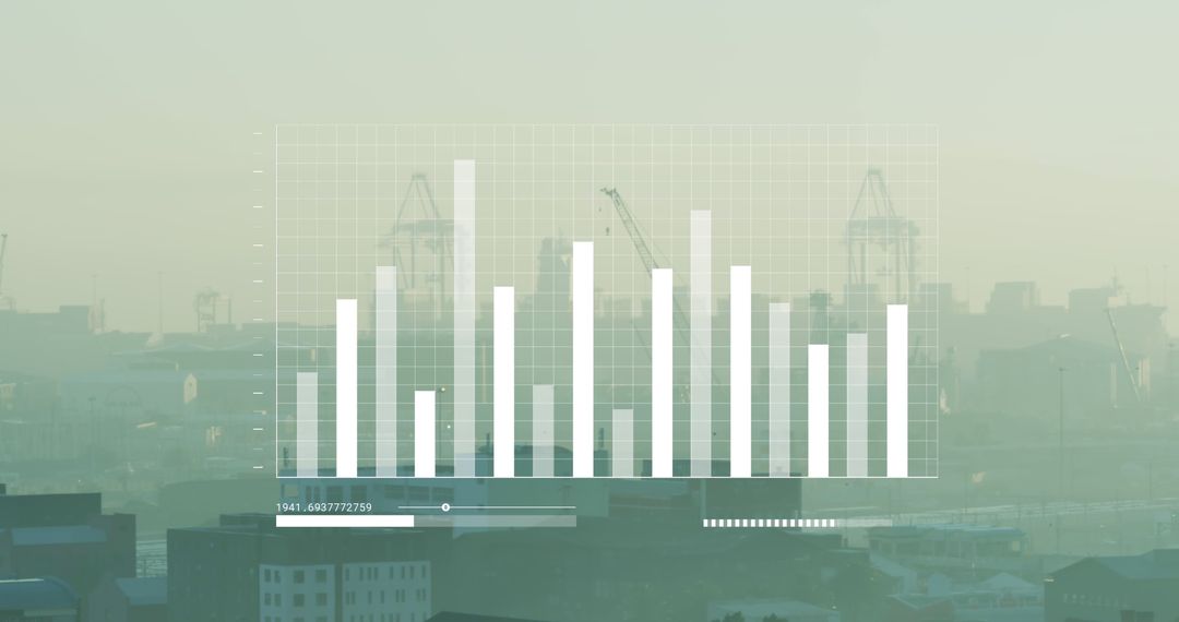 Data Analytics Overlaid on Urban Cityscape