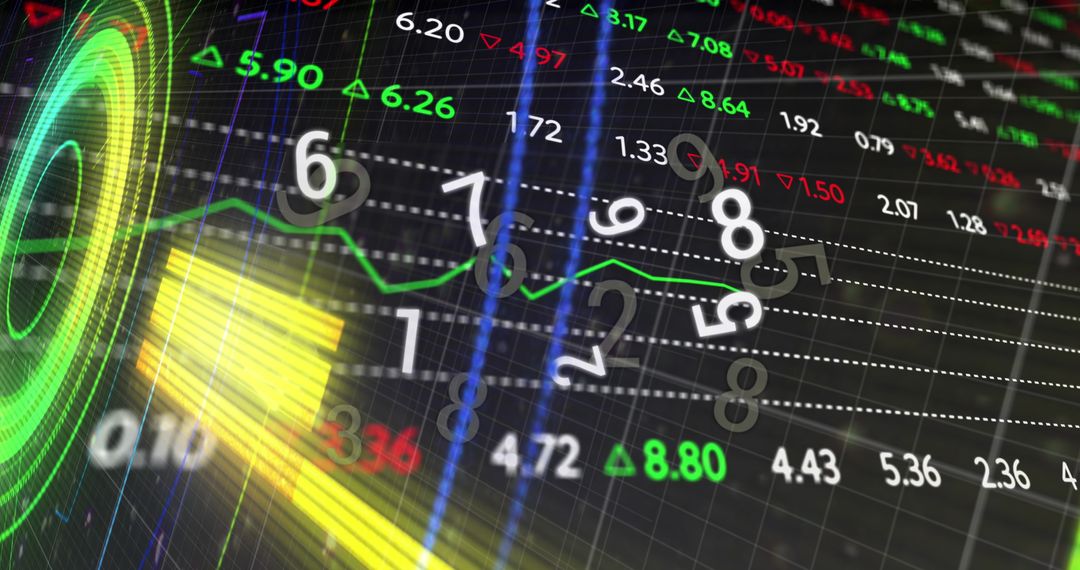 Dynamic Financial Data on Digital Screen with Processing Concepts