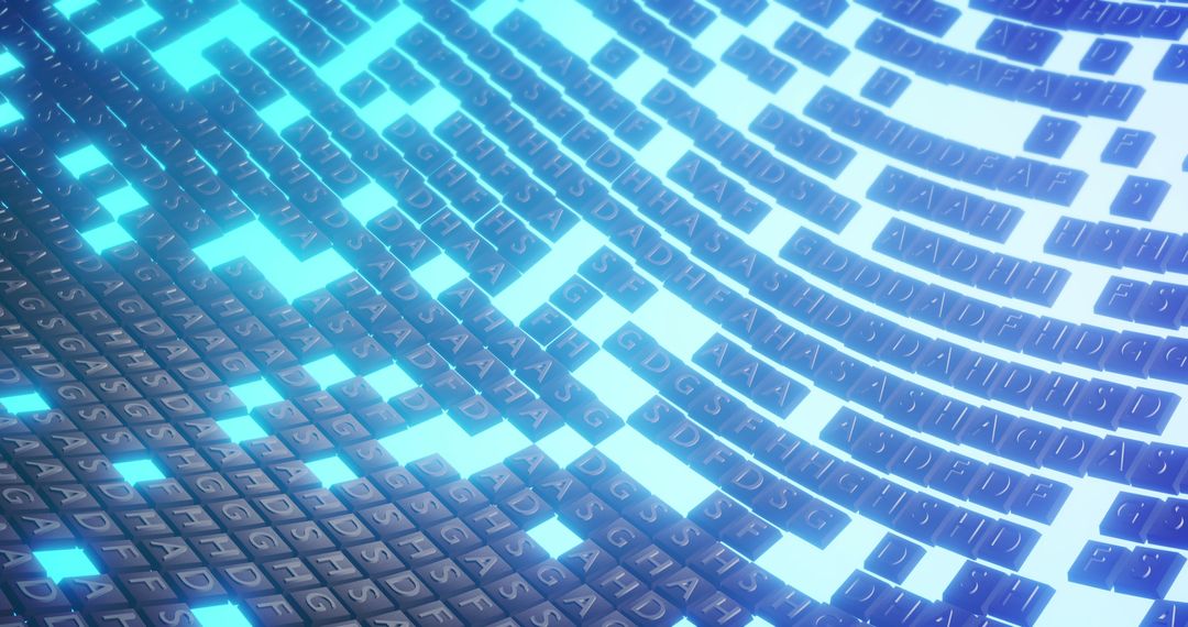 Digital Interface with Moving Tiles and Light Background