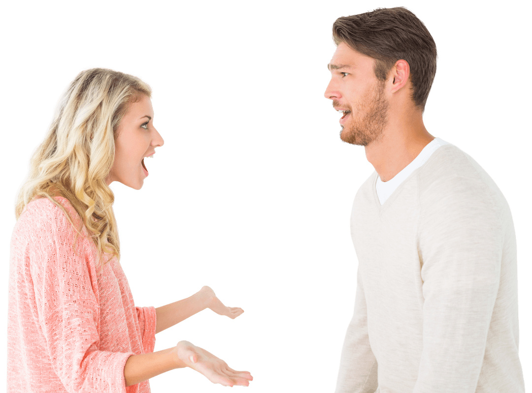 Transparent Couple Discussing Shockingly Intense Situation
