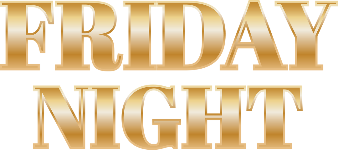 Golden Friday Night Text on Transparent Background - Download Free Stock Images Pikwizard.com