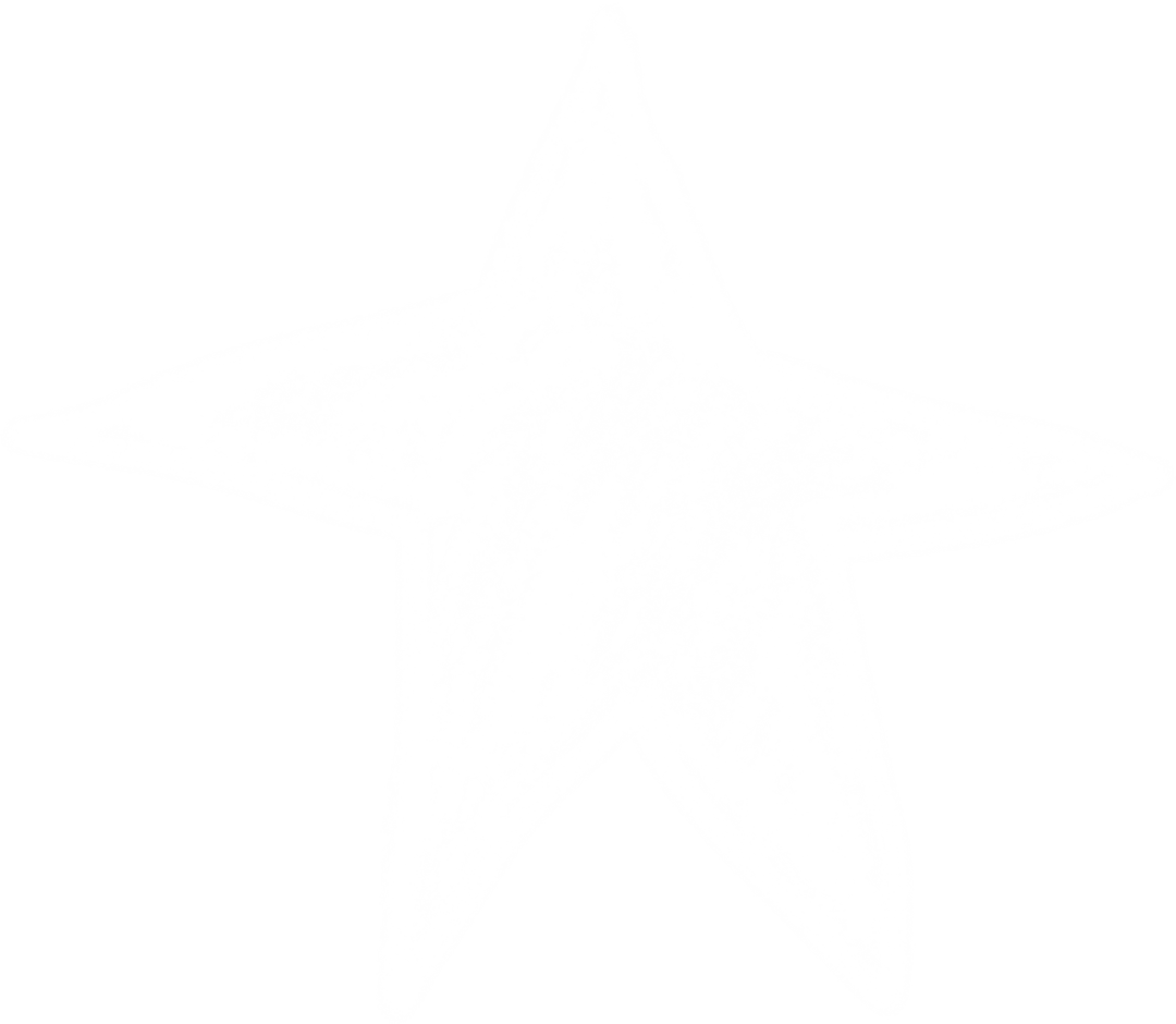 Minimalistic White Star on Transparent Background