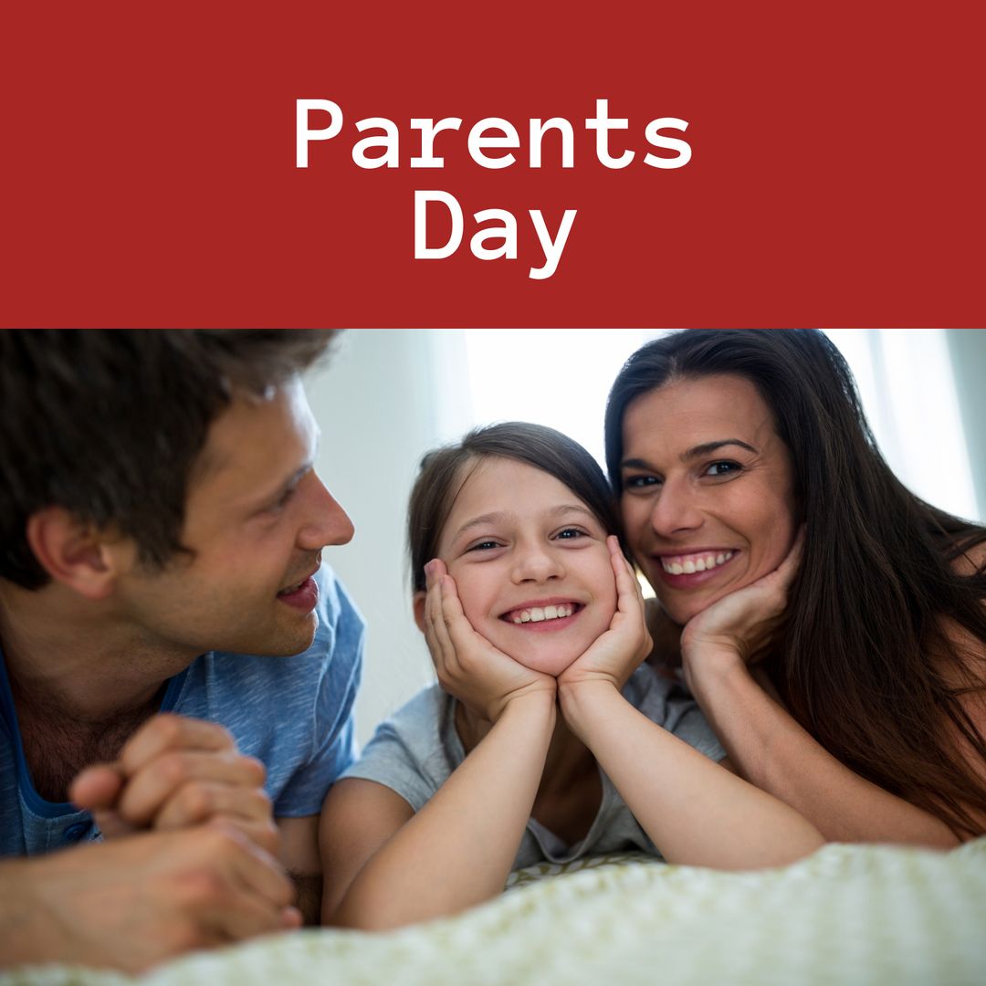 Happy Parents Day with Smiling Family Celebrating Together - Download Free Stock Templates Pikwizard.com