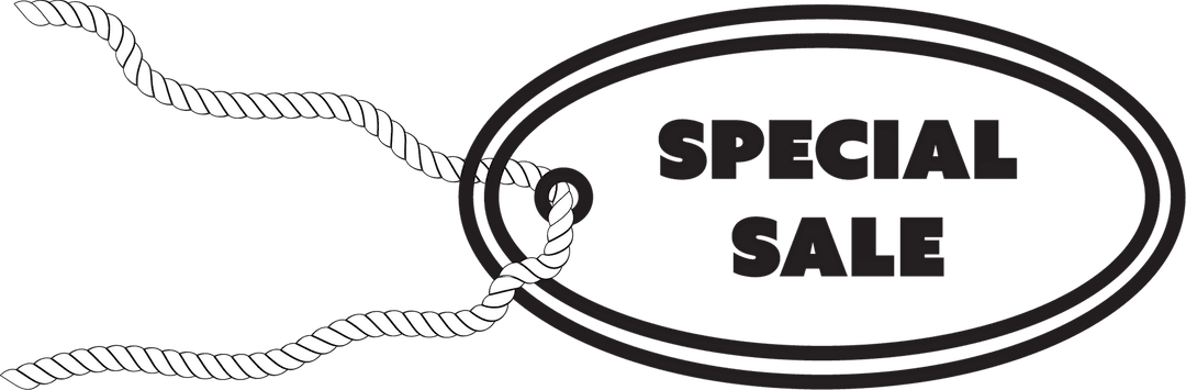 Transparent Label Design with Special Sale Text