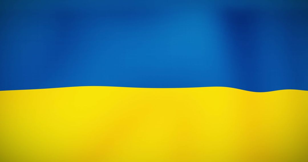 Ukrainian Flag with Security Icon Symbolizing Digital Protection