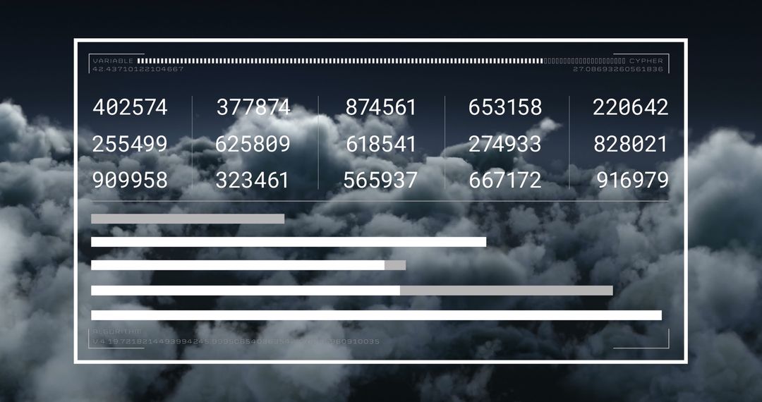 Digital Data Display with Futuristic Glitch Effect