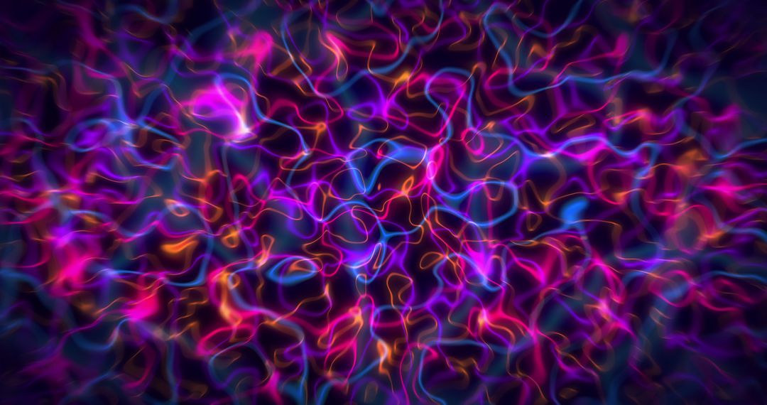 Vibrant Neon Waves Forming Abstract Background Pattern