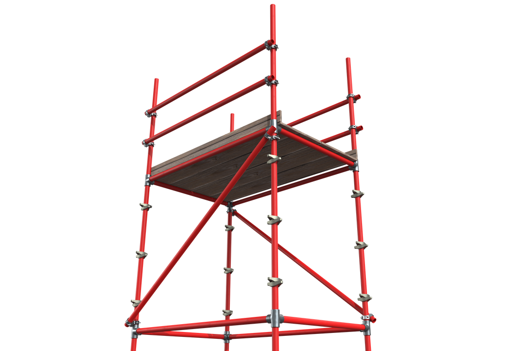 Three-Dimensional Rendering of Red Transparent Construction Scaffolding - Download Free Stock Images Pikwizard.com