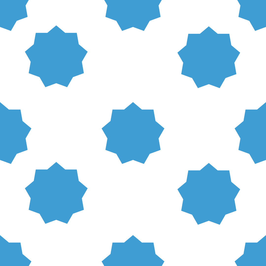 Seamless Blue Flower Shapes on Transparent Background Vector Design