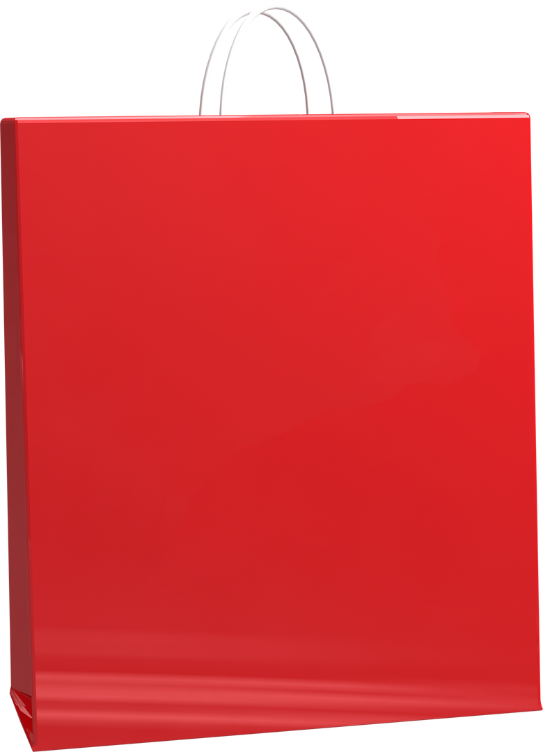 Red Shopping Bag with Copy Space on Transparent Background - Download Free Stock Images Pikwizard.com