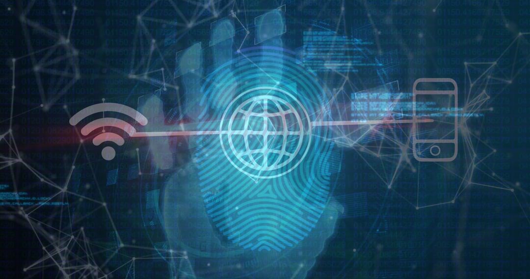 Futuristic Digital Network Security and Connectivity Concept