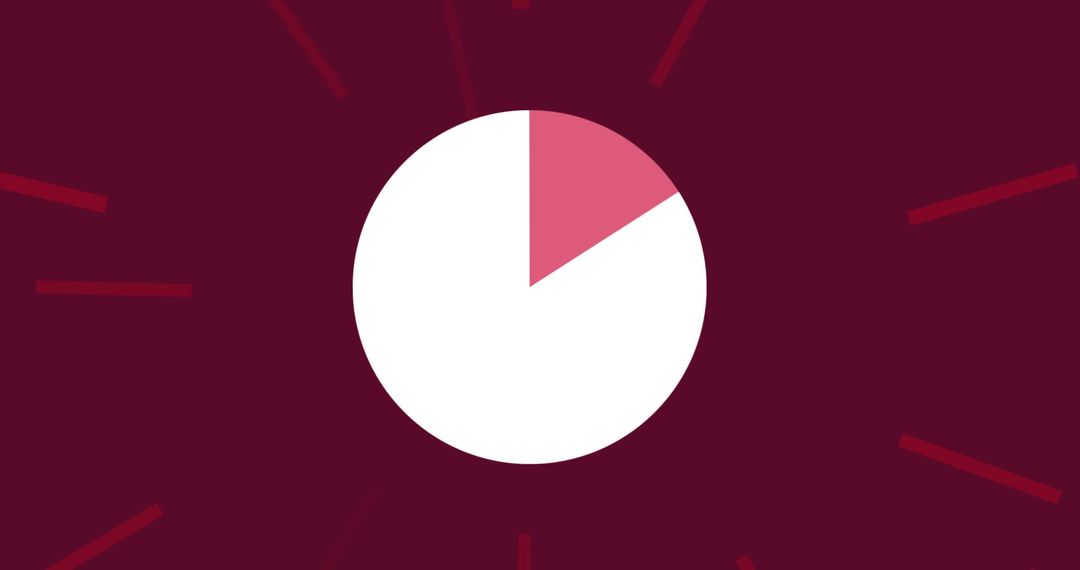 Pulsating Pie Chart Animation with Red Background - Free Images, Stock Photos and Pictures on Pikwizard.com