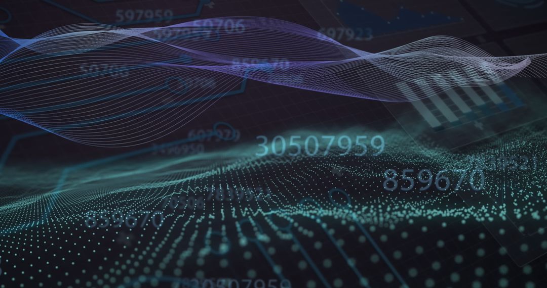 Futuristic Digital Data Visualization with Analytical Waves