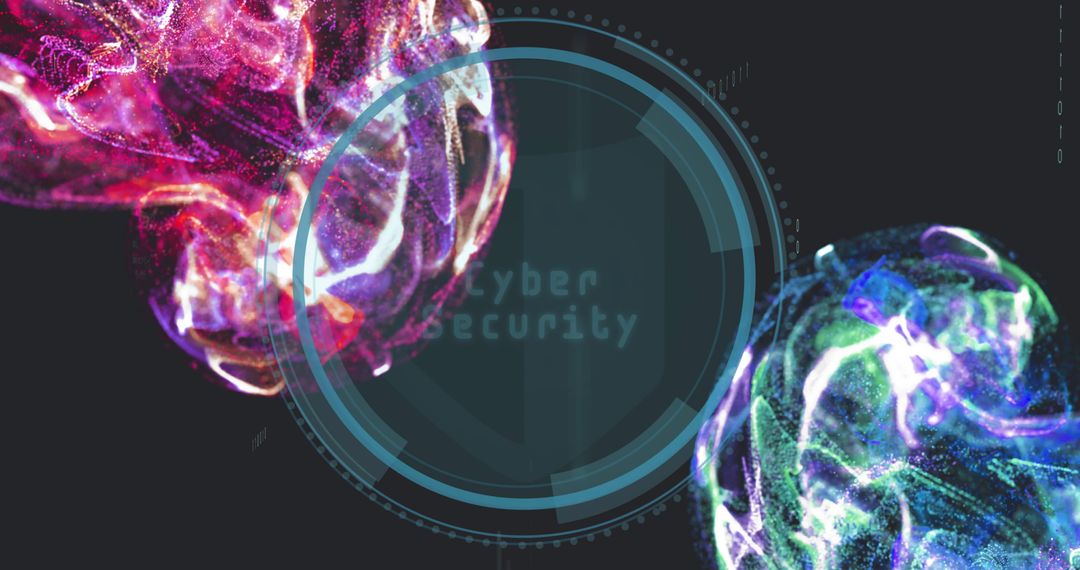Cybersecurity Concept with Digital Shield and Abstract Technology