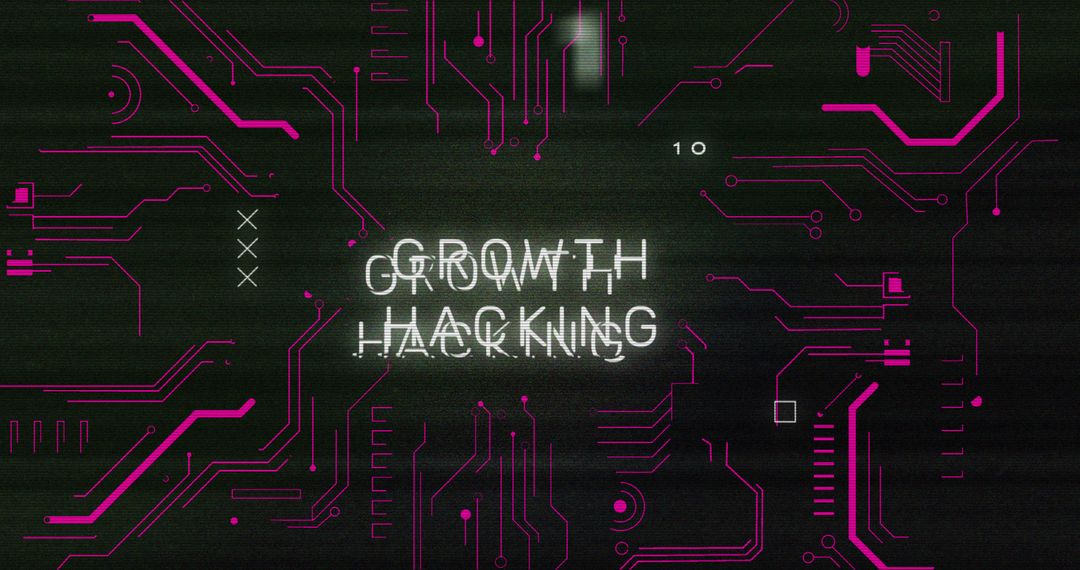 Growth Hacking Concept with Digital Circuit Design