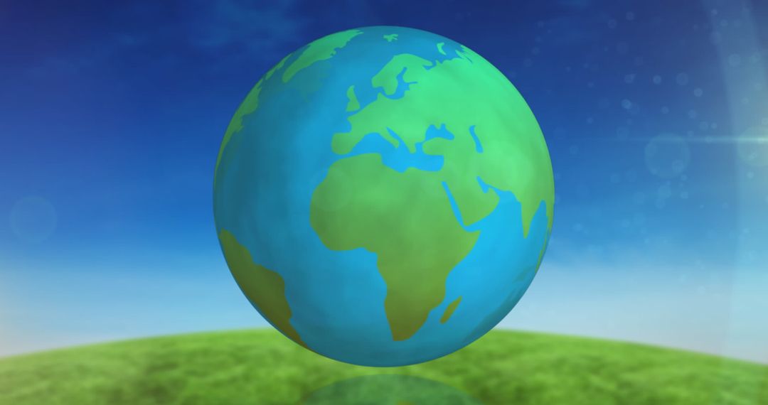 Symbolic Earth Image Encouraging Reduced Plastic Bottle Usage