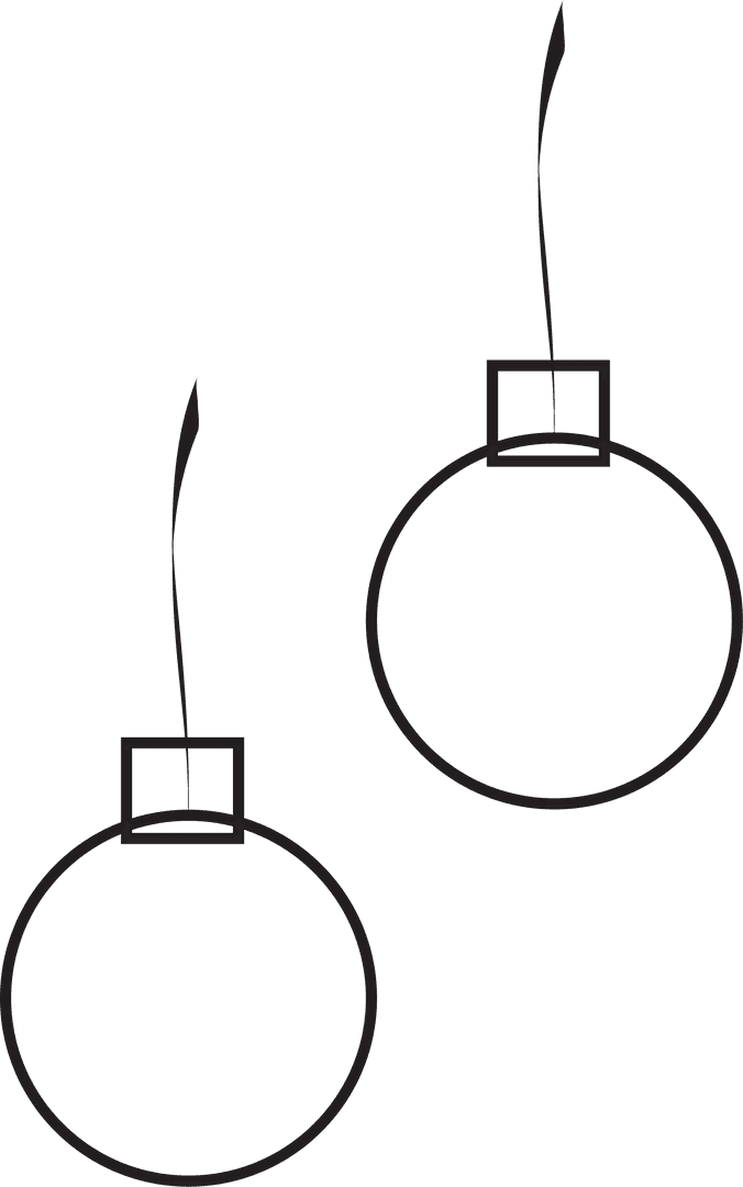 Transparent Christmas Ornaments Illustration with Twine Hooks
