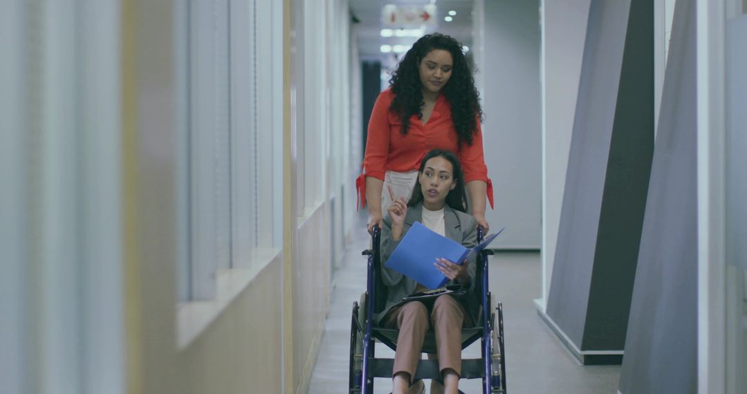 Professional Cooperation in Modern Office with Inclusive Support