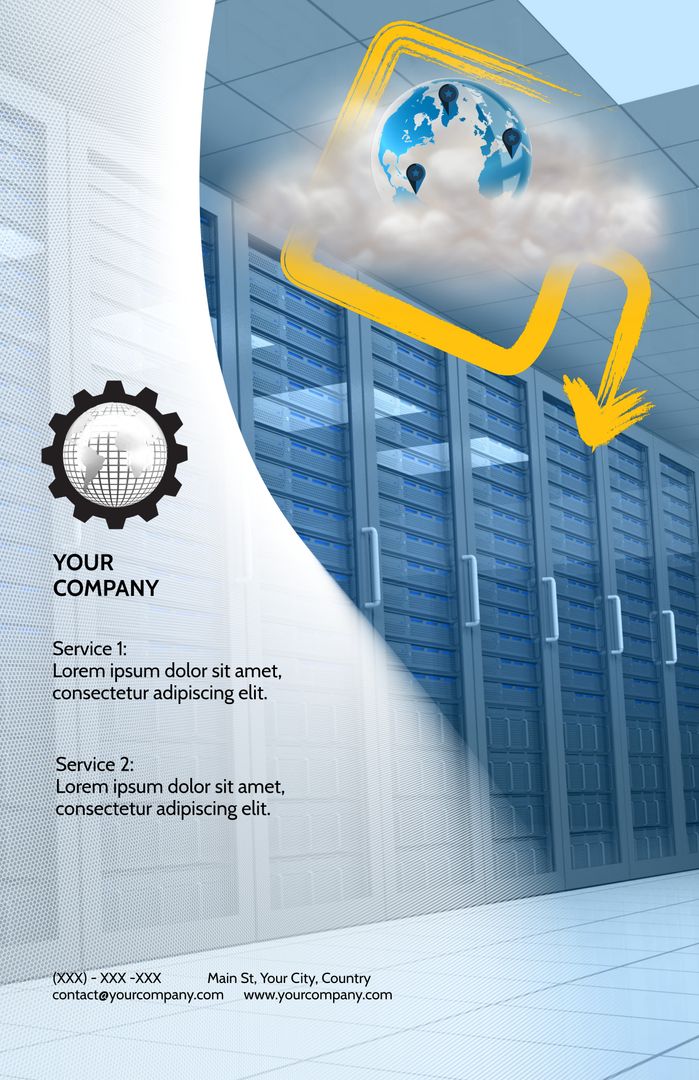 Data Center with Cloud Symbolizing Seamless Data Transfer - Download Free Stock Images Pikwizard.com
