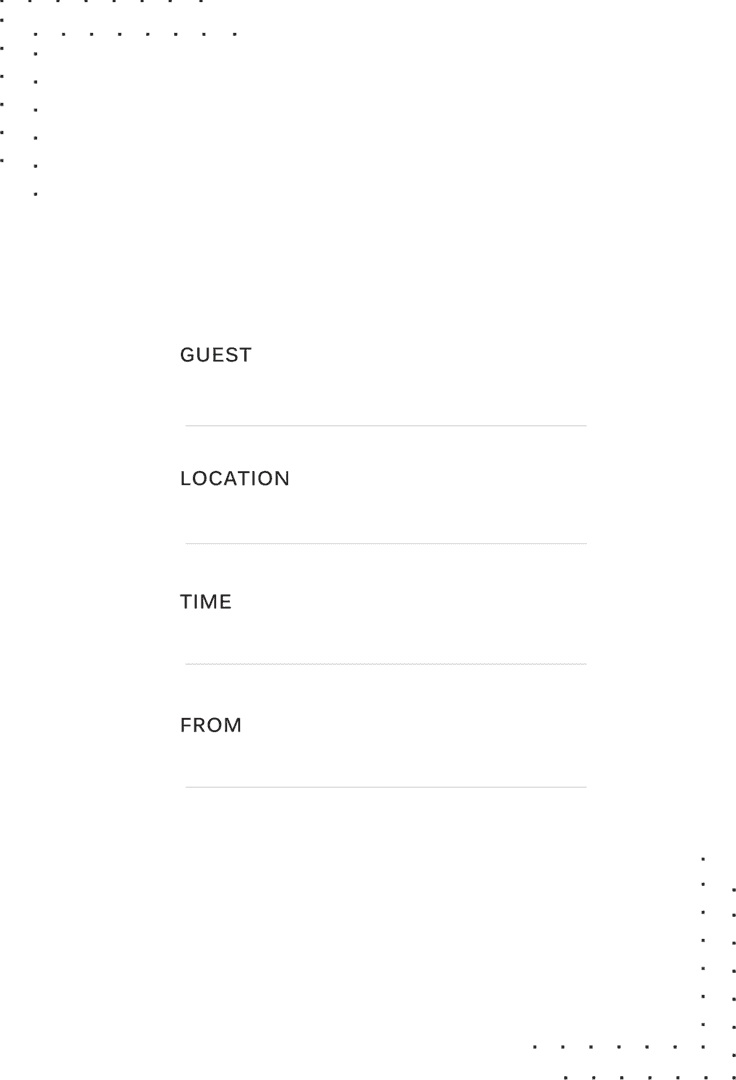 Minimalist Transparent Invitation Template with Decorative Borders