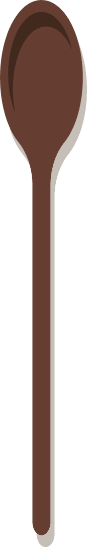 Wooden Cooking Spoon in Vector with Transparent Background