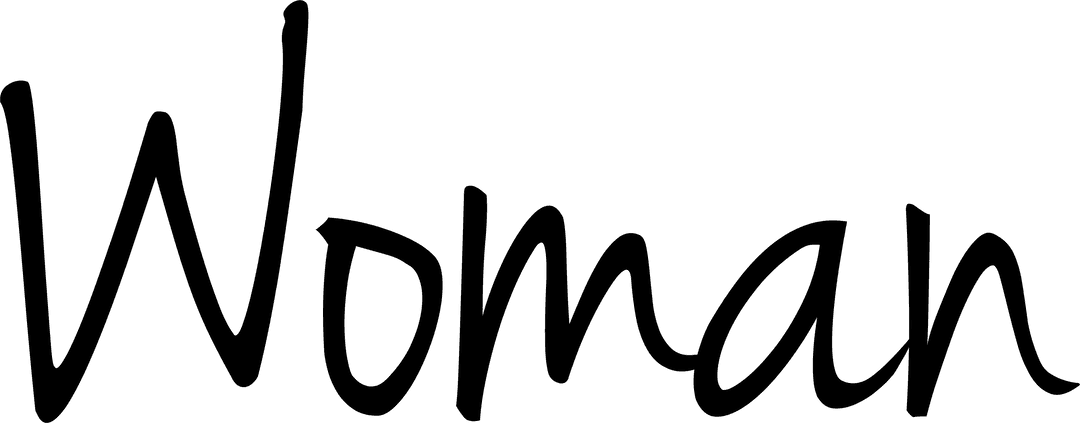 Transparent Digital Art of Woman Text Overlays