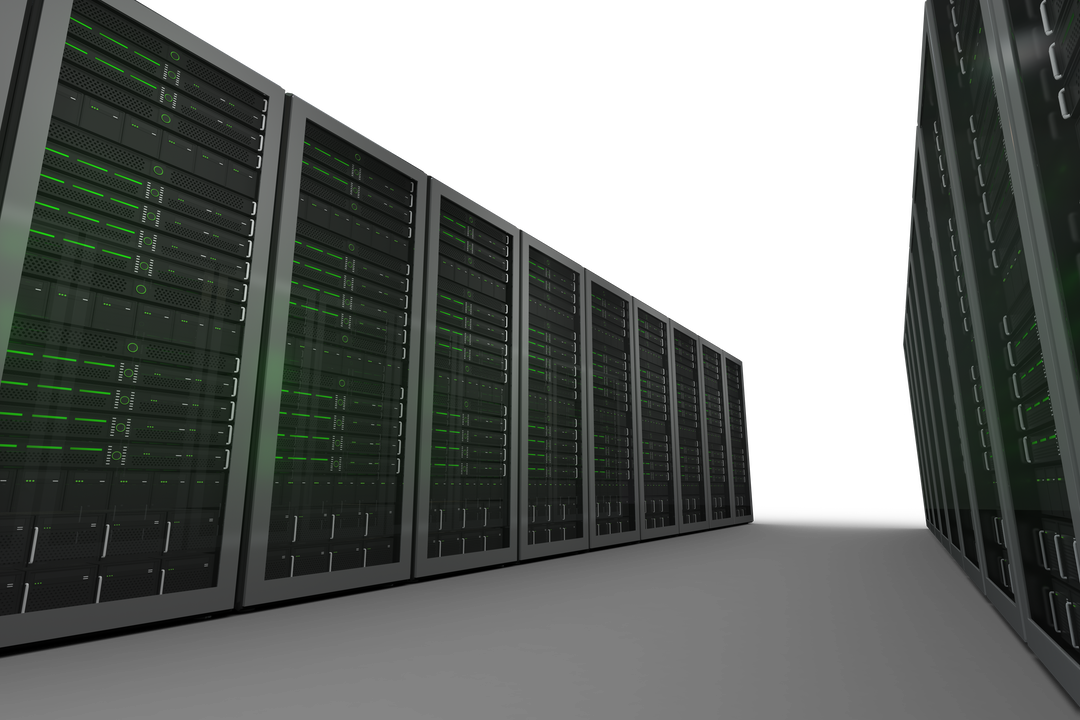 Transparent Illustration of a Server Room with Multiple Data Racks - Download Free Stock Images Pikwizard.com