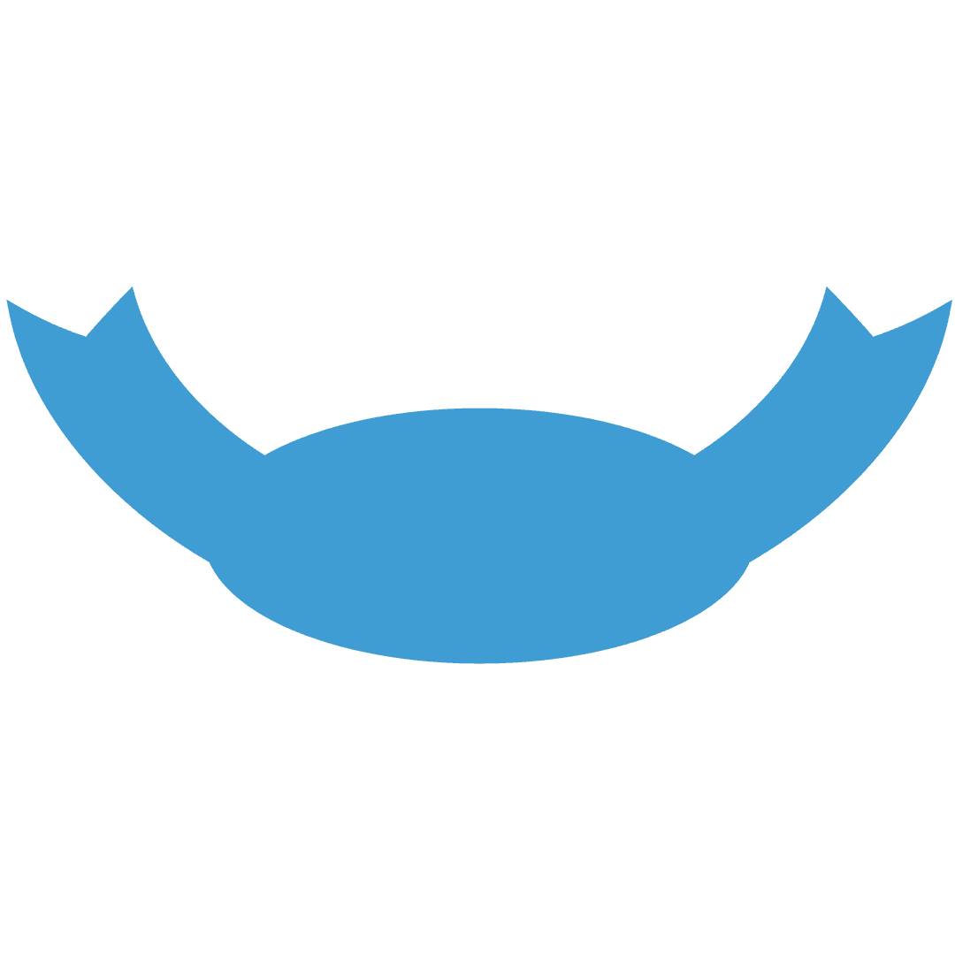 Blue Isolated Badge on Transparent Background