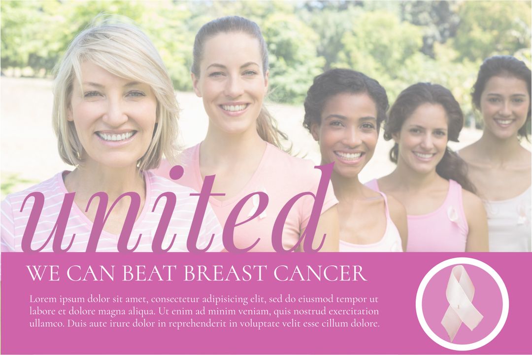 Diverse Group of Women United for Breast Cancer Awareness - Download Free Stock Templates Pikwizard.com