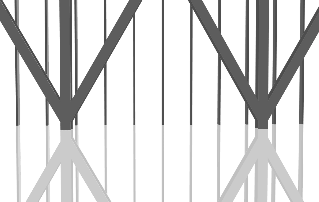 Mirror Reflection Pattern on Transparent Background