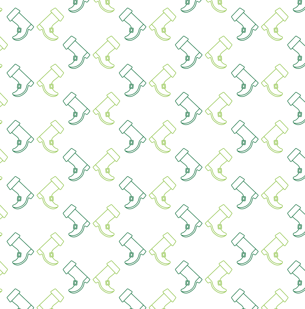 Green Shoe Pattern Background on Transparent Surface