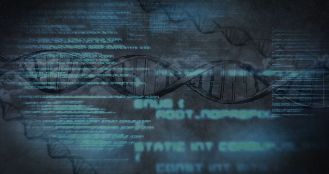DNA Analytics and Data Processing Concept with Code Layers