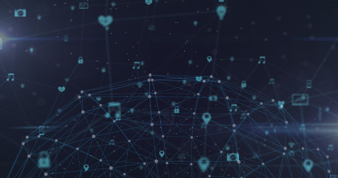 Global Network with Digital Interface Concept Icons