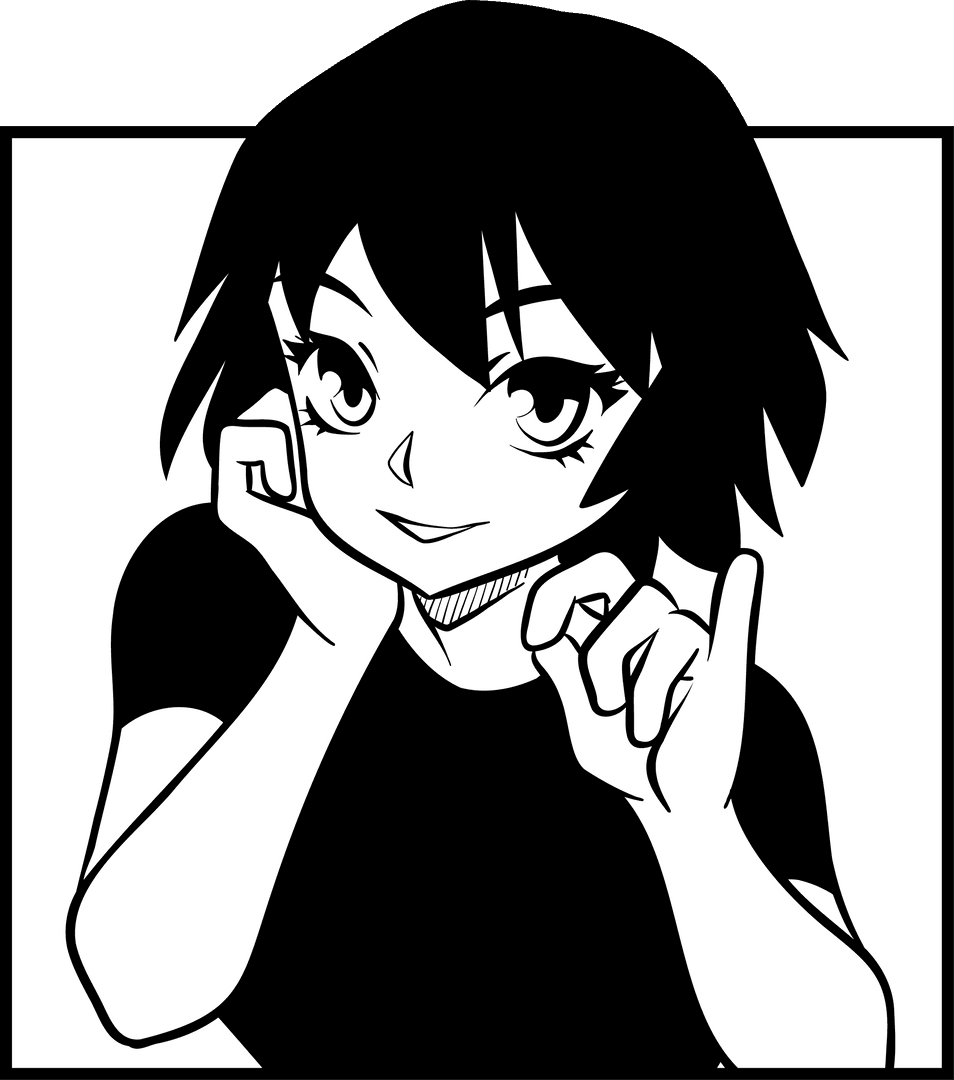 Manga Female Character Pinky Promise Transparent Background