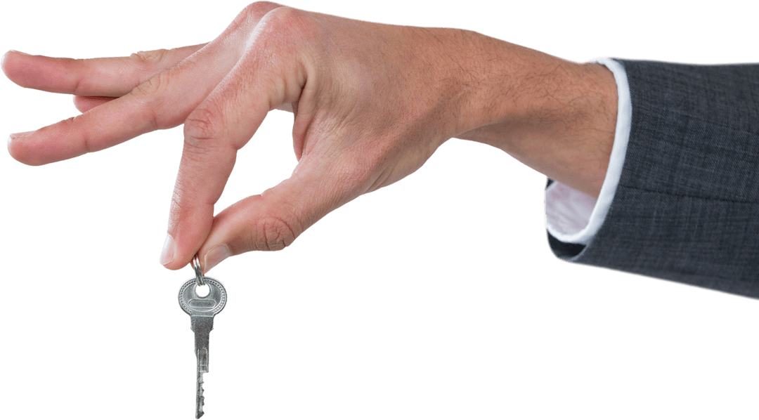 Transparent Business Hand Holding Key, Success Concept