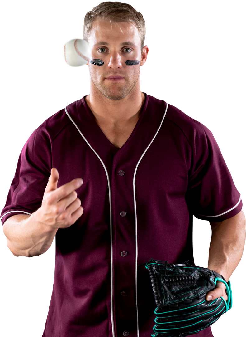 Male Baseball Player Tossing Ball While Holding Mitt on Transparent Background - Download Free Stock Images Pikwizard.com