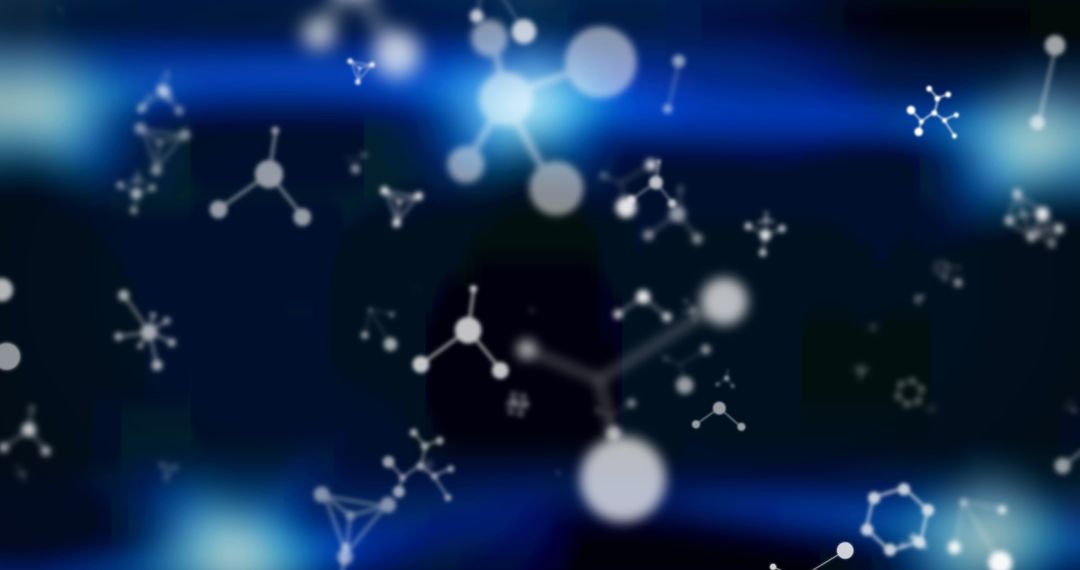 Digital Molecular Structures on Illuminated Abstract Background